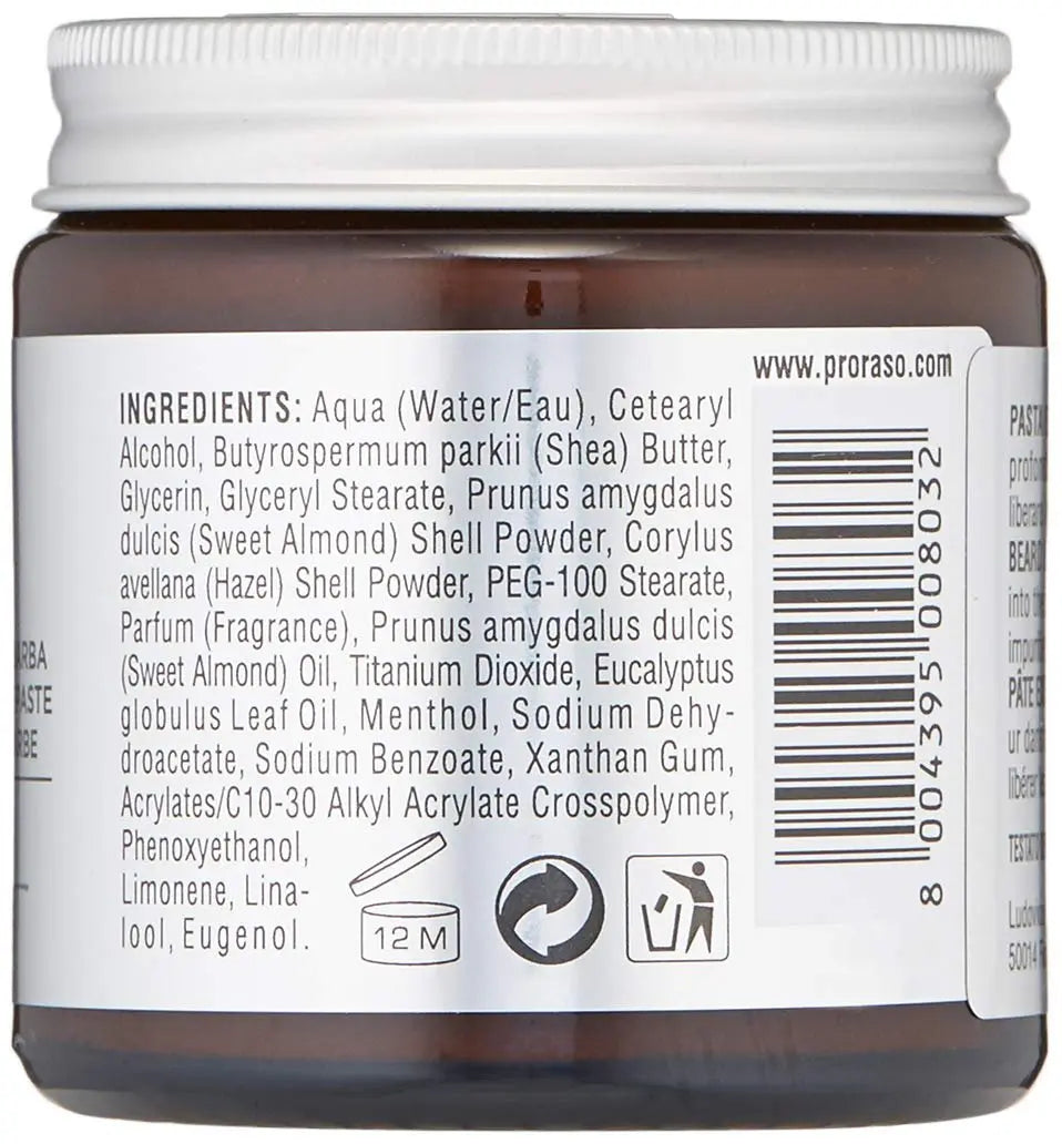 Proraso Exfoliating Beard Paste - Deep Cleansing Facial Scrub & Beard Exfoliator for Men, 3.5 oz Avelisse