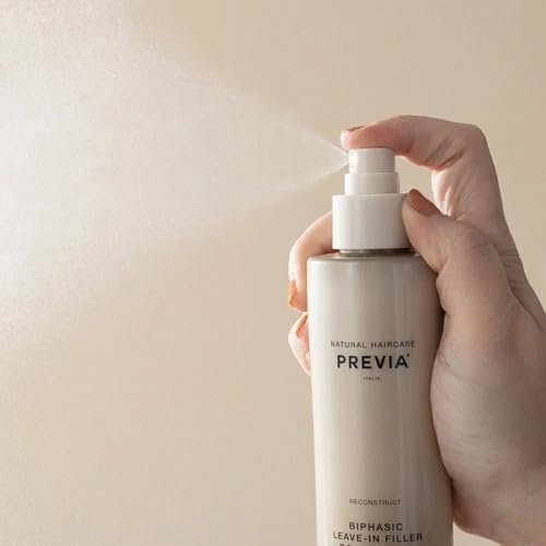 PREVIA Hydrating Leave-in Conditioner Spray with White Truffle Extract - Reconstructive Biphasic Detangling Treatment for Damaged, Dry, and Brittle Hair - Tames Frizz & Controls Static, 3.38 Fl Oz Avelisse
