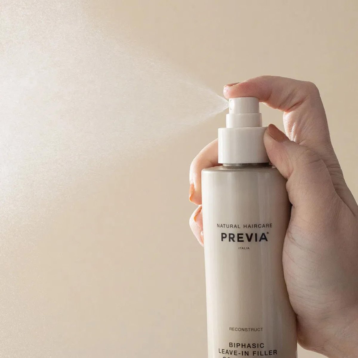 PREVIA Hydrating Leave-in Conditioner Spray with White Truffle Extract - Reconstructive Biphasic Detangling Treatment for Damaged, Dry, and Brittle Hair - Tames Frizz & Controls Static, 3.38 Fl Oz Avelisse