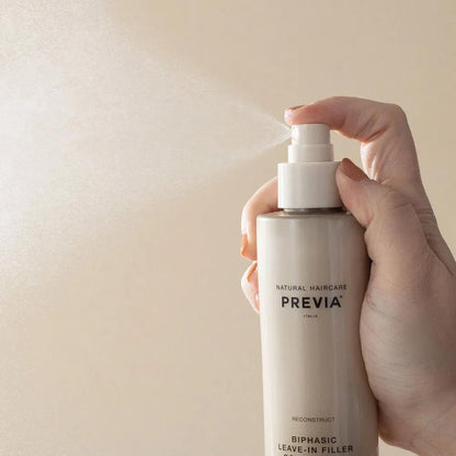 PREVIA Hydrating Leave-in Conditioner Spray with White Truffle Extract - Reconstructive Biphasic Detangling Treatment for Damaged, Dry, and Brittle Hair - Tames Frizz & Controls Static, 3.38 Fl Oz Avelisse
