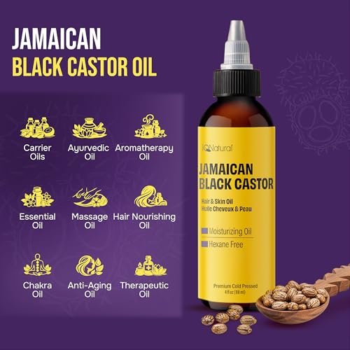 4 oz Organic Cold Pressed Jamaican Black Castor Oil for Hair Growth, Damaged Hair, Dry Scalp – Unscented, Hexane-Free - görsel 14