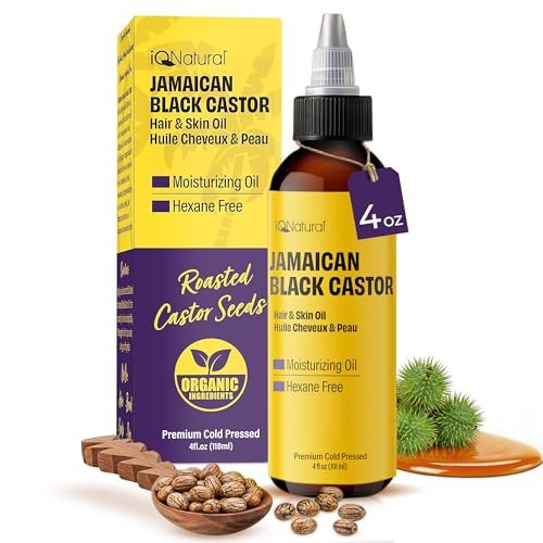 4 oz Organic Cold Pressed Jamaican Black Castor Oil for Hair Growth, Damaged Hair, Dry Scalp – Unscented, Hexane-Free - görsel 2