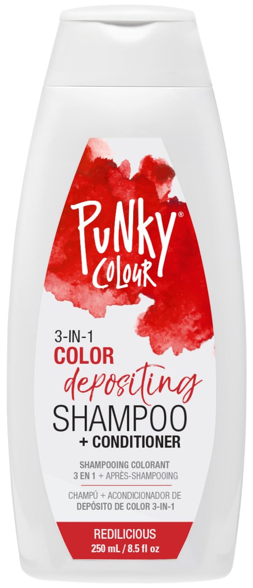 Punky Colour Redilicious 3-in-1 Color Depositing Conditioner & Hair Cleanser - Sulfate-Free Semi-Permanent Hair Color Refresh (8.5 fl oz) - görsel 1