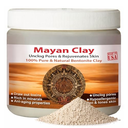 Mayan Pure Indian Healing Clay Powder - Deep Pore Cleansing Face, Body & Hair Mask - Natural Calcium Bentonite Clay 4oz - görsel 2