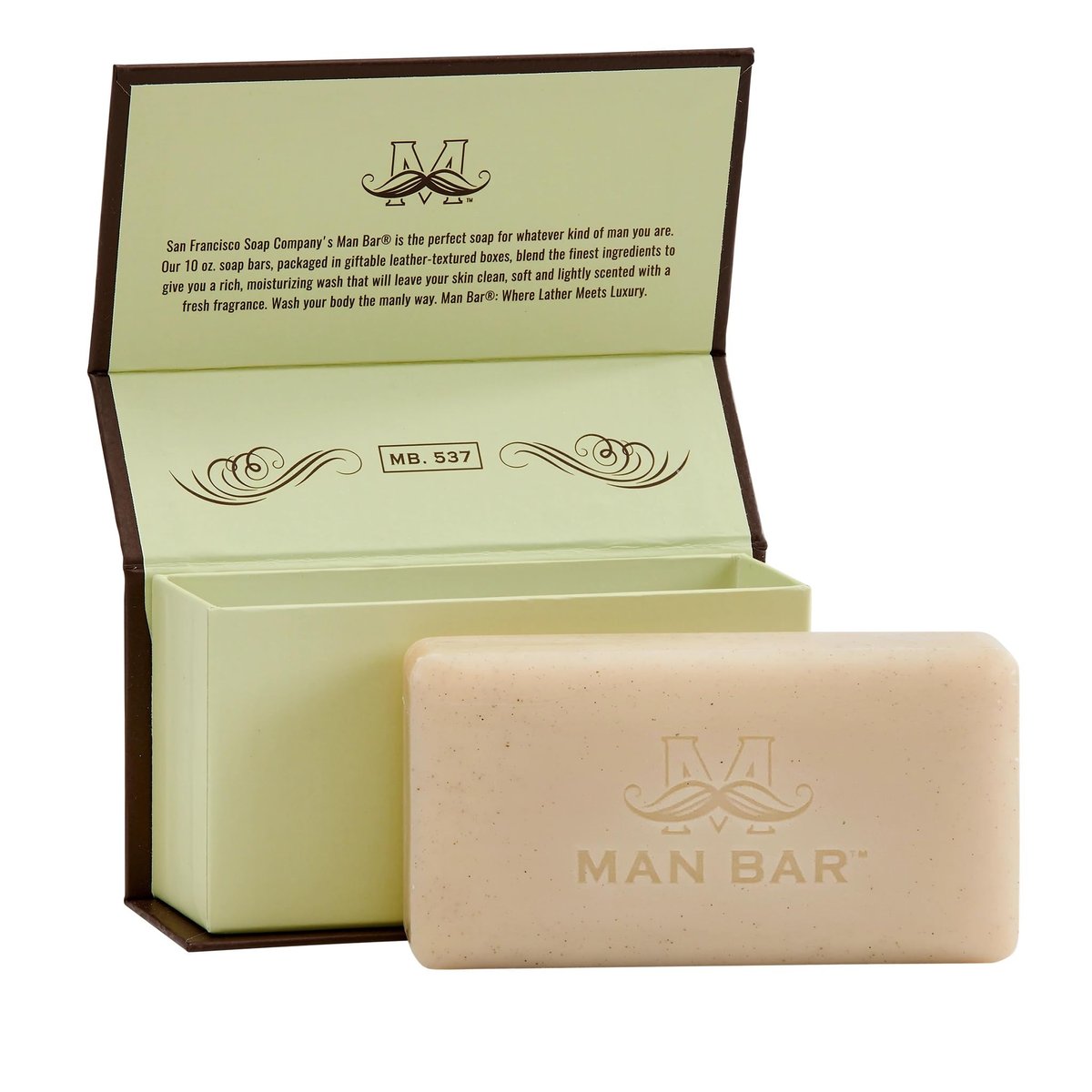San Francisco Soap Company Peppered Cardamom and Juniper Man Bar – Exfoliating Natural Soap, No Harmful Chemicals, All Skin Types, Made in USA - görsel 6