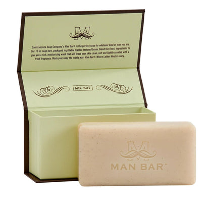 San Francisco Soap Company Peppered Cardamom and Juniper Man Bar – Exfoliating Natural Soap, No Harmful Chemicals, All Skin Types, Made in USA