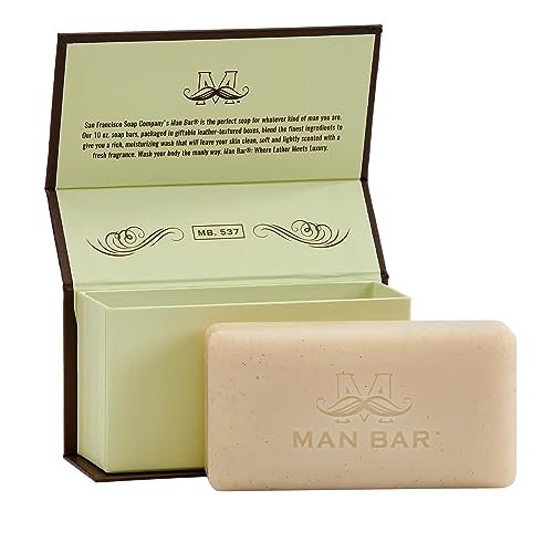 San Francisco Soap Company Peppered Cardamom and Juniper Man Bar – Exfoliating Natural Soap, No Harmful Chemicals, All Skin Types, Made in USA - görsel 5