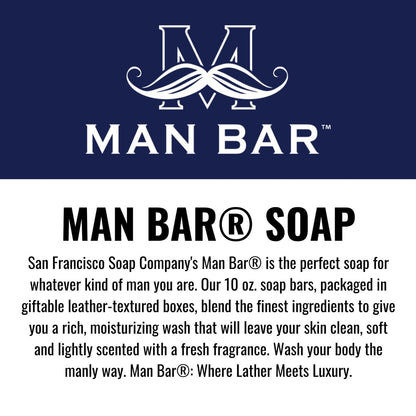 San Francisco Soap Company Silver Sage and Bergamot Men's Bar Soap - Deep Cleansing, No Harmful Chemicals, All Skin Types, Made in USA