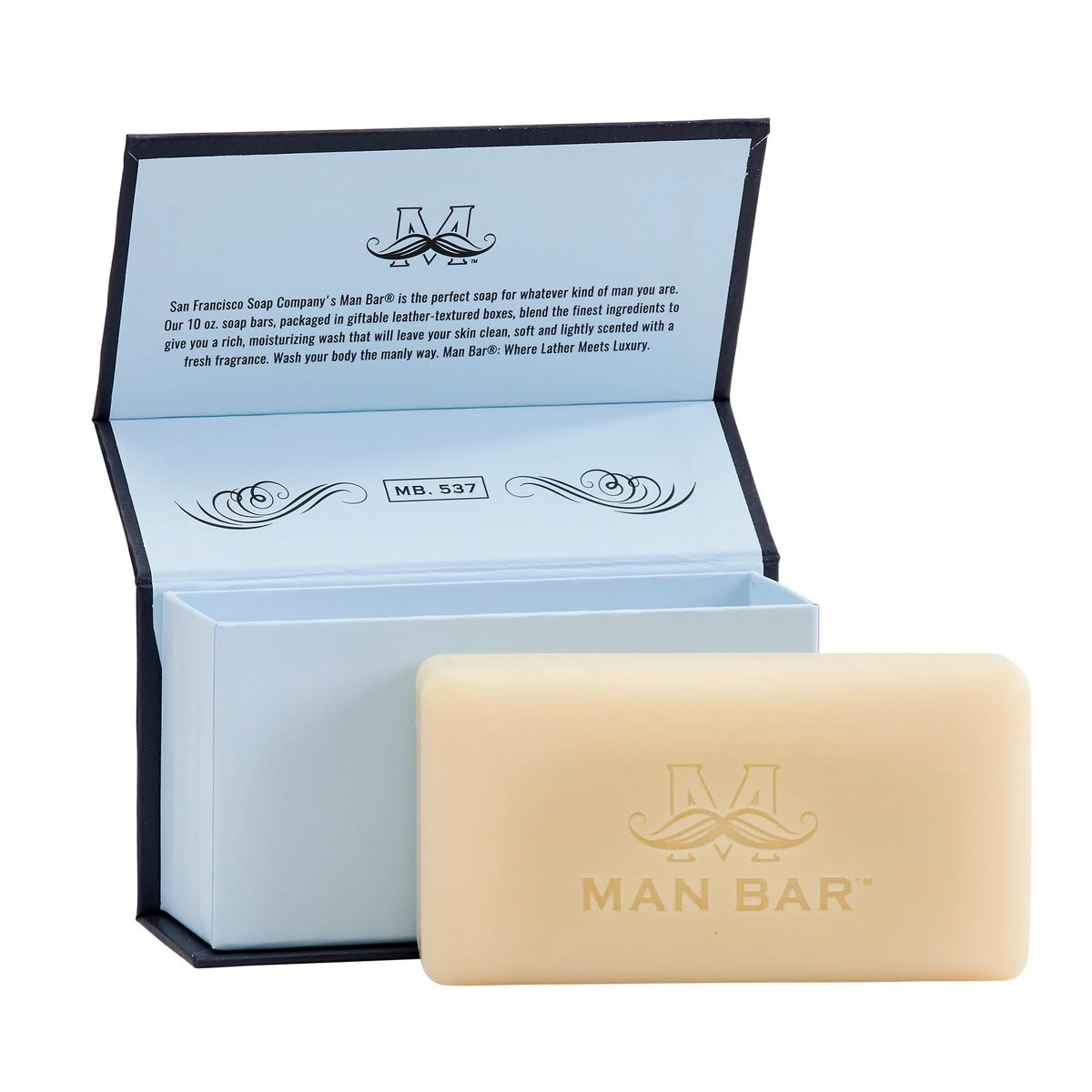San Francisco Soap Company Silver Sage and Bergamot Men's Bar Soap - Deep Cleansing, No Harmful Chemicals, All Skin Types, Made in USA - görsel 6