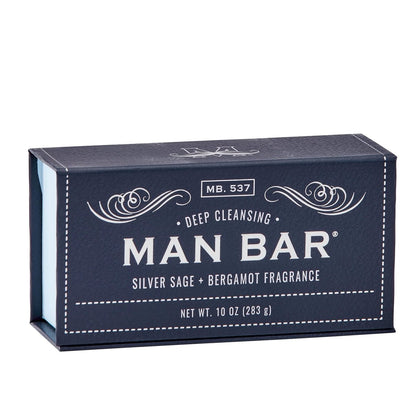 San Francisco Soap Company Silver Sage and Bergamot Men's Bar Soap - Deep Cleansing, No Harmful Chemicals, All Skin Types, Made in USA