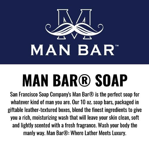 San Francisco Soap Company Silver Sage and Bergamot Men's Bar Soap - Deep Cleansing, No Harmful Chemicals, All Skin Types, Made in USA - görsel 7