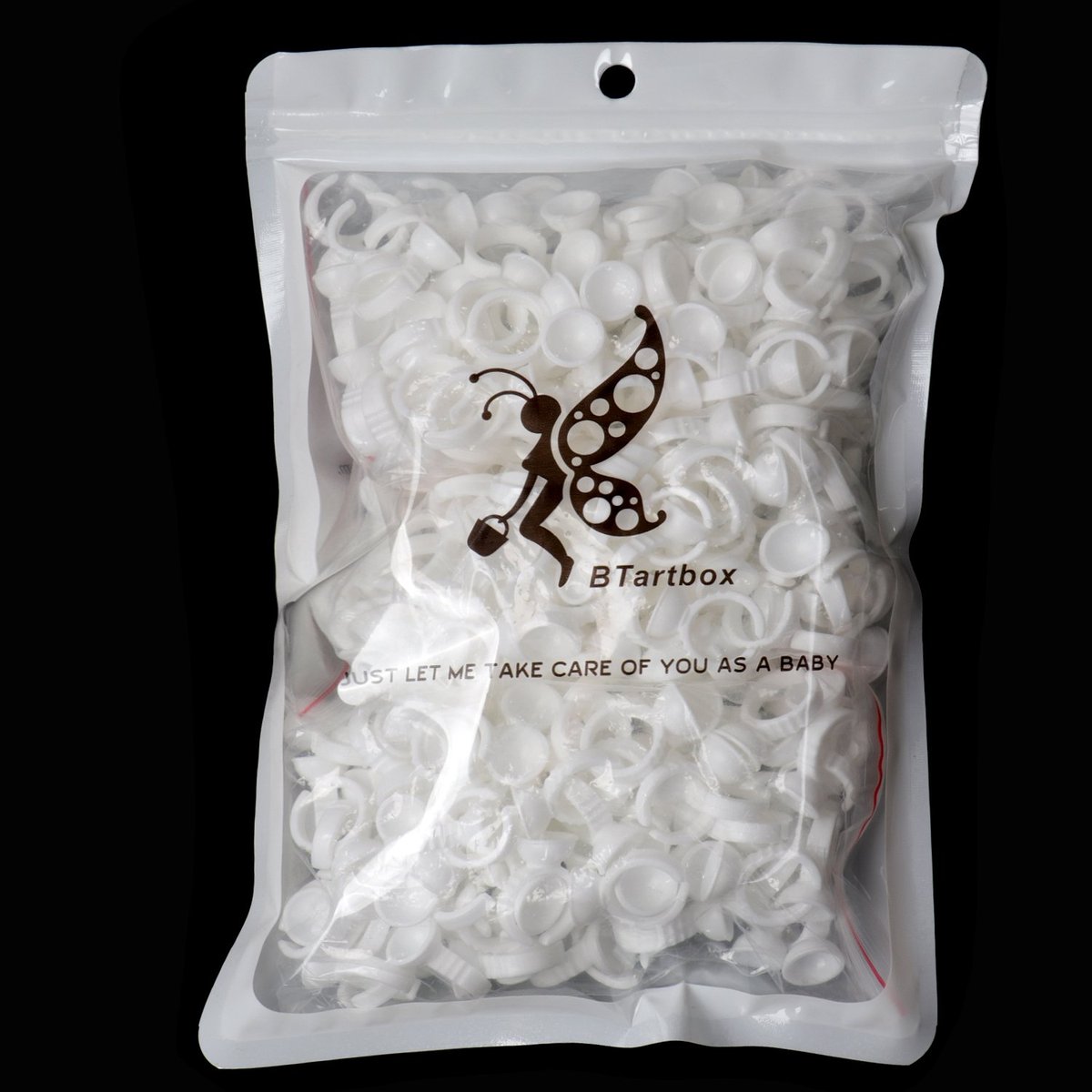 BTArtbox 300-Pack Disposable Tattoo Ink Cups – Plastic Pigment Rings for Tattooing, Eyelash Extensions, Nail Art & Makeup - görsel 13
