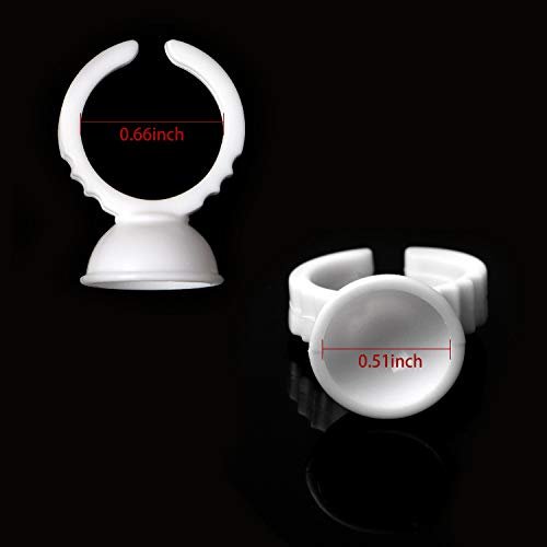 BTArtbox 300-Pack Disposable Tattoo Ink Cups – Plastic Pigment Rings for Tattooing, Eyelash Extensions, Nail Art & Makeup - görsel 5
