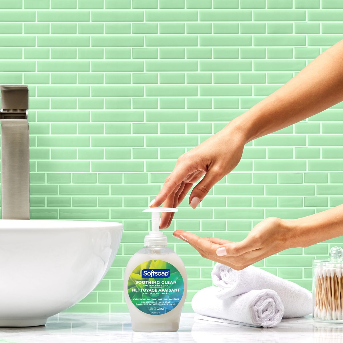 Softsoap Moisturizing Liquid Hand Soap, Soothing Clean Aloe Vera - 7.5 Fl Oz (Pack of 6) - görsel 4