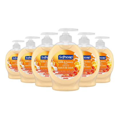 Softsoap Moisturizing Liquid Hand Soap, Milk and Honey, 7.5 oz (Pack of 6)