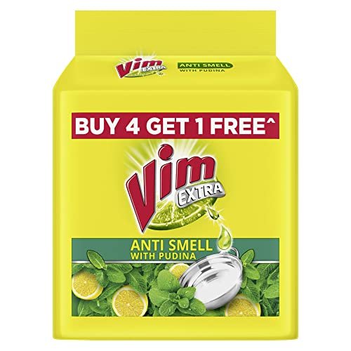 Vim Antismell with Pudina Dishwashing Liquid - Buy 4 Get 1 Free, Pack of 5 (200g Each) - görsel 2