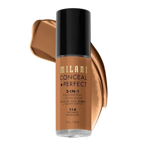 Milani Conceal + Perfect 2-in-1 Foundation + Concealer - 11A Nutmeg - Full Coverage, Waterproof & Sweatproof - görsel 1