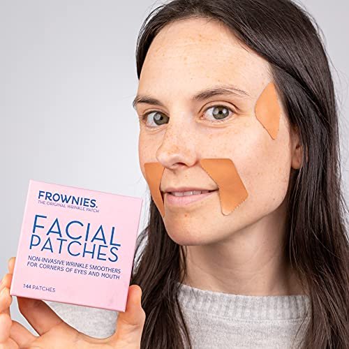 Frownies Facial Patches for Corners of Eyes & Mouth – Non-Comedogenic Anti-Wrinkle Patches to Smooth Smile Lines, Crow's Feet & Nasolabial Folds – Overnight Use – 144 Patches Avelisse