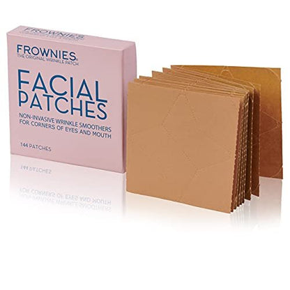 Frownies Facial Patches for Corners of Eyes & Mouth – Non-Comedogenic Anti-Wrinkle Patches to Smooth Smile Lines, Crow's Feet & Nasolabial Folds – Overnight Use – 144 Patches Avelisse