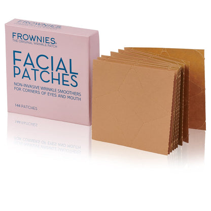Frownies Facial Patches for Corners of Eyes & Mouth – Non-Comedogenic Anti-Wrinkle Patches to Smooth Smile Lines, Crow's Feet & Nasolabial Folds – Overnight Use – 144 Patches Avelisse