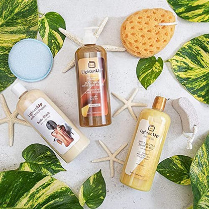 LightenUp Lighten-Up Exfoliating Body Wash with Shea Butter & Papaya - 33.8 Fl Oz Avelisse