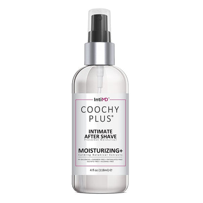 IntiMD COOCHY Intimate After Shave Protection Moisturizer Plus – Delicate Soothing Mist for Pubic Area & Armpits, Antioxidant Formula for Razor Burns, Itchiness & Ingrown Hairs