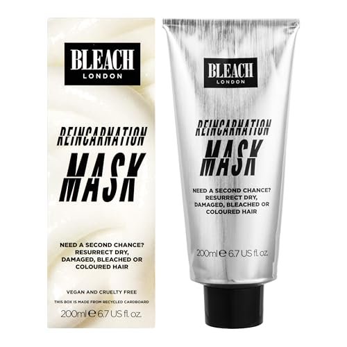 Bleach London Reincarnation Mask: Bond-Restoring Protein Hair Treatment for Dry Damaged Hair - Vegan & PETA-Approved (200ml / 6.8oz) - görsel 1