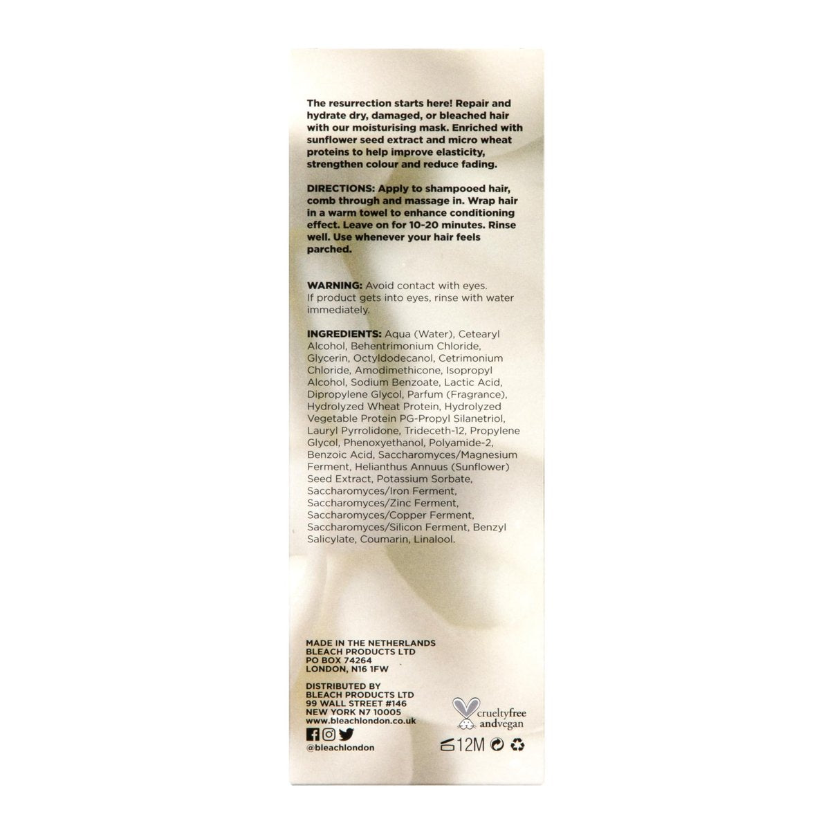 Bleach London Reincarnation Mask: Bond-Restoring Protein Hair Treatment for Dry Damaged Hair - Vegan & PETA-Approved (200ml / 6.8oz) - görsel 4