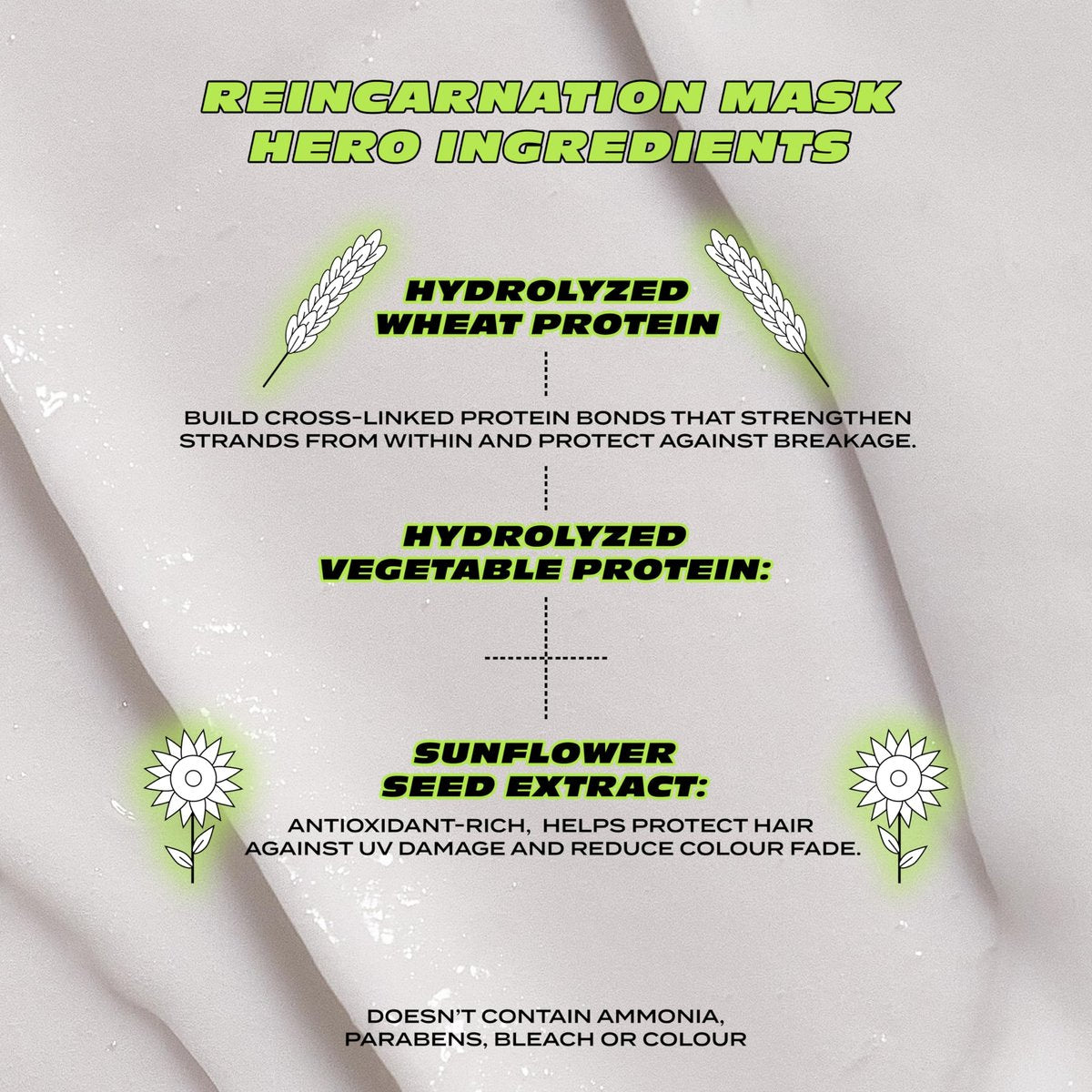 Bleach London Reincarnation Mask: Bond-Restoring Protein Hair Treatment for Dry Damaged Hair - Vegan & PETA-Approved (200ml / 6.8oz) - görsel 8