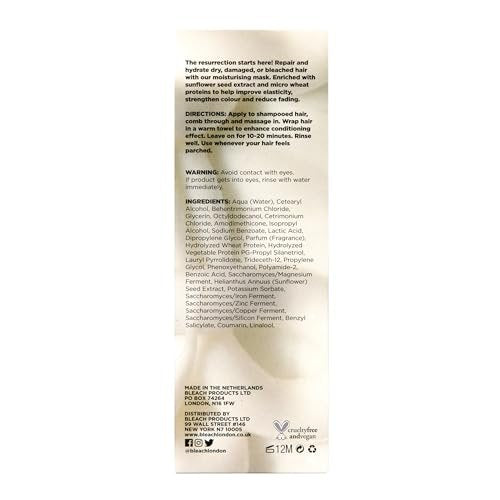 Bleach London Reincarnation Mask: Bond-Restoring Protein Hair Treatment for Dry Damaged Hair - Vegan & PETA-Approved (200ml / 6.8oz) - görsel 3