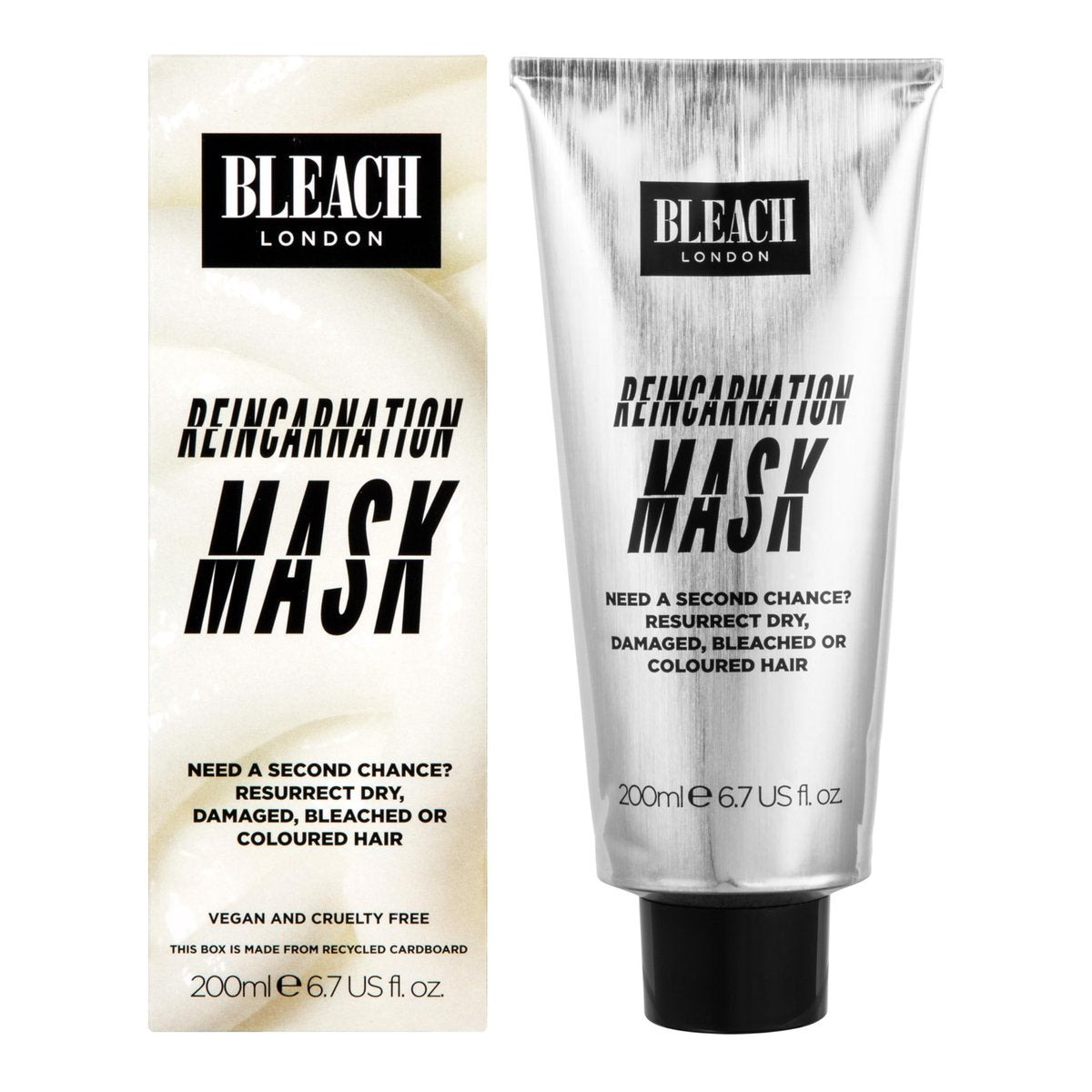Bleach London Reincarnation Mask: Bond-Restoring Protein Hair Treatment for Dry Damaged Hair - Vegan & PETA-Approved (200ml / 6.8oz) - görsel 2