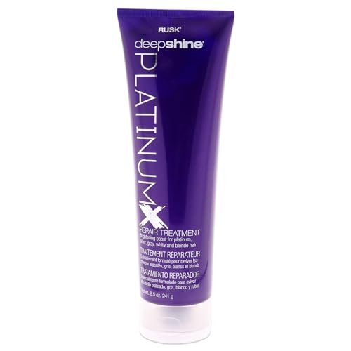RUSK Deepshine PlatinumX Repair Treatment – Restore & Moisturize Blonde, Gray & Silver Hair – 8.5 oz Avelisse