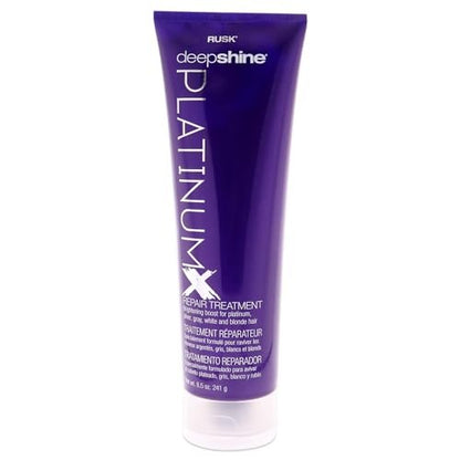 RUSK Deepshine PlatinumX Repair Treatment – Restore & Moisturize Blonde, Gray & Silver Hair – 8.5 oz Avelisse