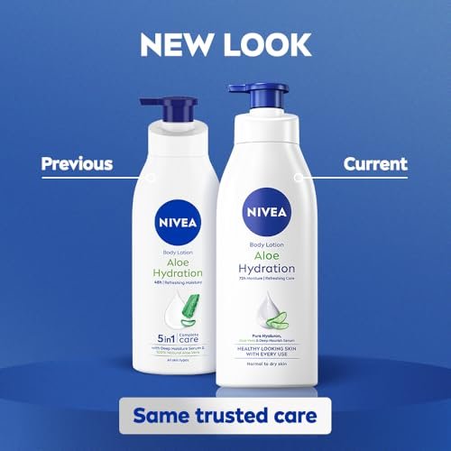 NIVEA Aloe Hydration Body Lotion for Dry Skin, 400ml (13.52 fl oz) - Moisturizing Lotion with Aloe Vera Avelisse
