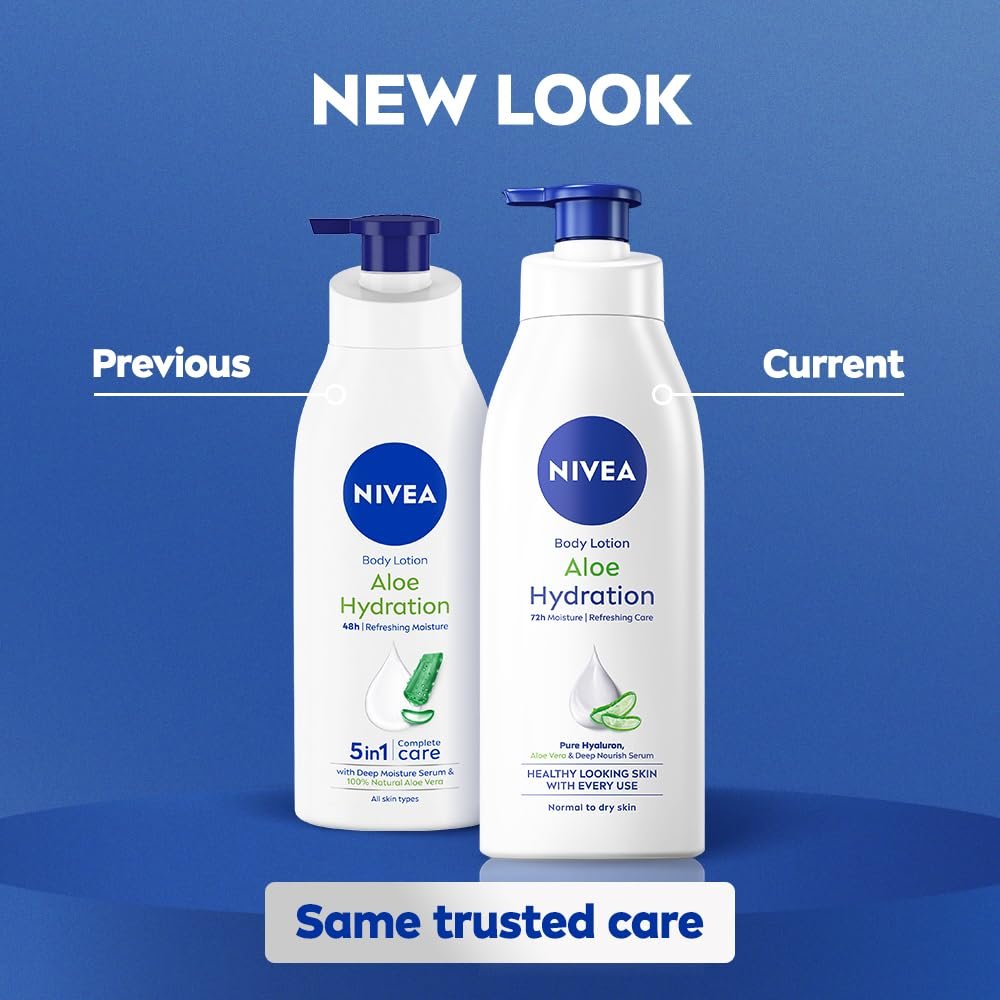 NIVEA Aloe Hydration Body Lotion for Dry Skin, 400ml (13.52 fl oz) - Moisturizing Lotion with Aloe Vera Avelisse