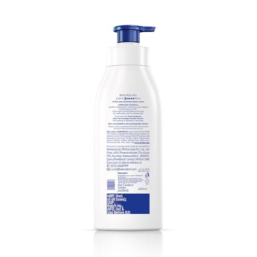 NIVEA Aloe Hydration Body Lotion for Dry Skin, 400ml (13.52 fl oz) - Moisturizing Lotion with Aloe Vera Avelisse