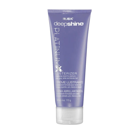 RUSK Deepshine PlatinumX Violet Lusterizer - Color Enhancing Styling Cream for Bleached Hair - Frizz Control & Shine (4 oz) Avelisse