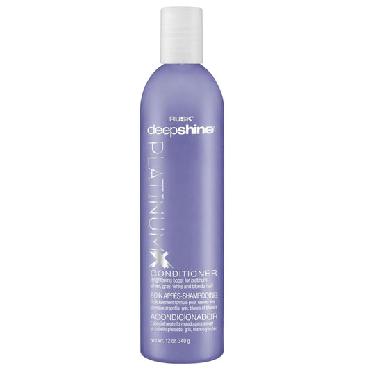 RUSK Deepshine Platinum Conditioner – Toning Conditioner for Brass-Free Blonde, Silver, Gray & White Hair, 12 oz Avelisse