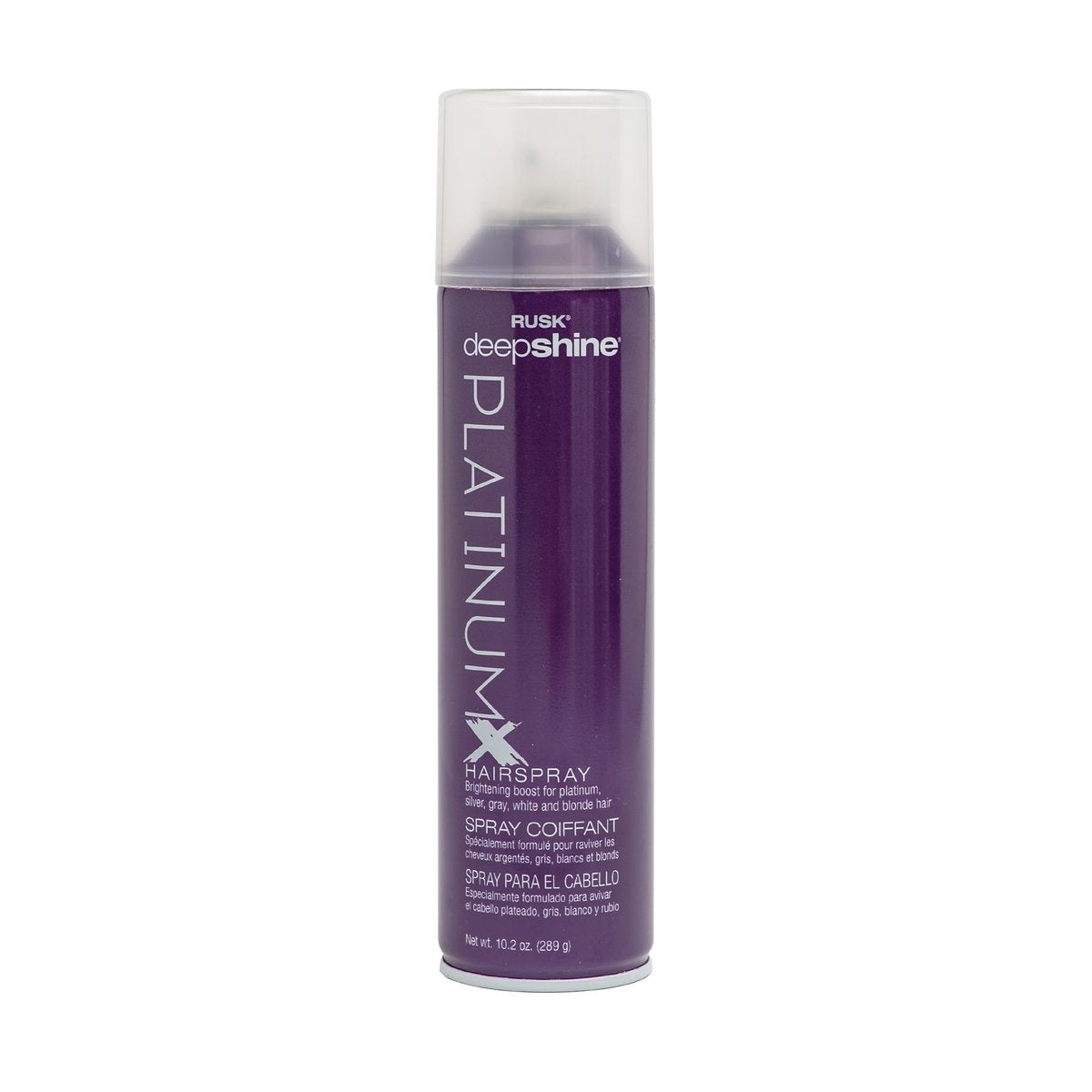 RUSK Deepshine PlatinumX Hairspray - Fast-Drying Finishing Spray, Strong Hold, Humidity Resistance, Shiny Look, 10.2 oz Avelisse