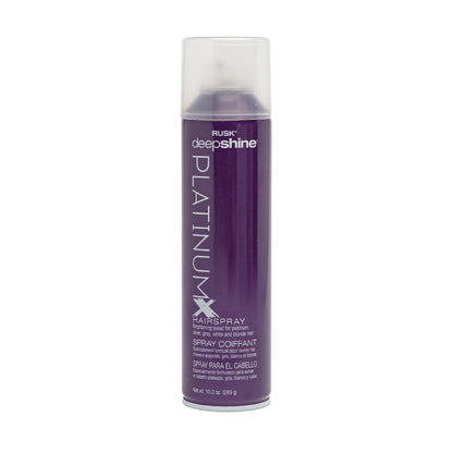 RUSK Deepshine PlatinumX Hairspray - Fast-Drying Finishing Spray, Strong Hold, Humidity Resistance, Shiny Look, 10.2 oz Avelisse