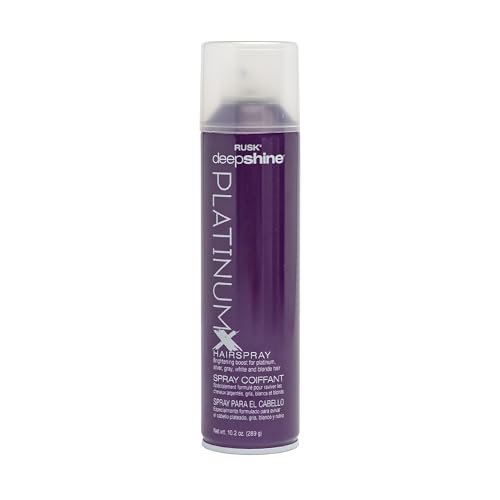 RUSK Deepshine PlatinumX Hairspray - Fast-Drying Finishing Spray, Strong Hold, Humidity Resistance, Shiny Look, 10.2 oz Avelisse