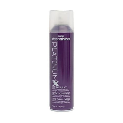 RUSK Deepshine PlatinumX Hairspray - Fast-Drying Finishing Spray, Strong Hold, Humidity Resistance, Shiny Look, 10.2 oz Avelisse