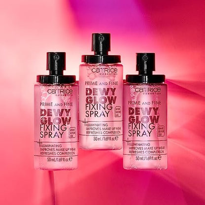 Catrice Prime & Fine Illuminating Dewy Glow Spray – Transparent, Fast-Drying Fixing Mist for a Radiant Finish (50 ml)