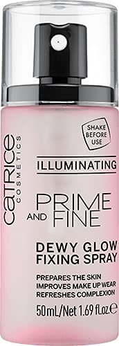Catrice Prime & Fine Illuminating Dewy Glow Spray – Transparent, Fast-Drying Fixing Mist for a Radiant Finish (50 ml)