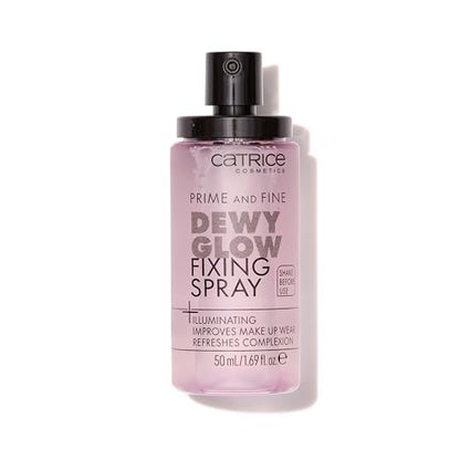 Catrice Prime & Fine Illuminating Dewy Glow Spray – Transparent, Fast-Drying Fixing Mist for a Radiant Finish (50 ml)