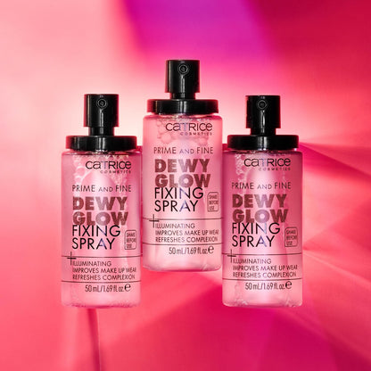 Catrice Prime & Fine Illuminating Dewy Glow Spray – Transparent, Fast-Drying Fixing Mist for a Radiant Finish (50 ml)