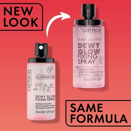 Catrice Prime & Fine Illuminating Dewy Glow Spray – Transparent, Fast-Drying Fixing Mist for a Radiant Finish (50 ml) - görsel 5