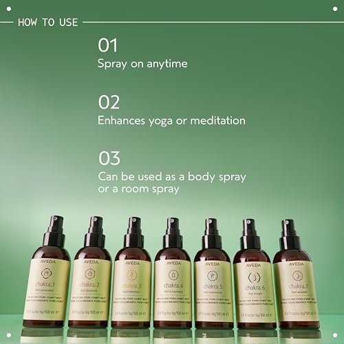 Aveda Chakra 4 Balancing Pure-Fume Mist: Heart - Body & Room Spray, Balances Power Chakra, with Sandalwood, Organic Mandarin & Palmarosa, 3.4 Fl Oz Avelisse