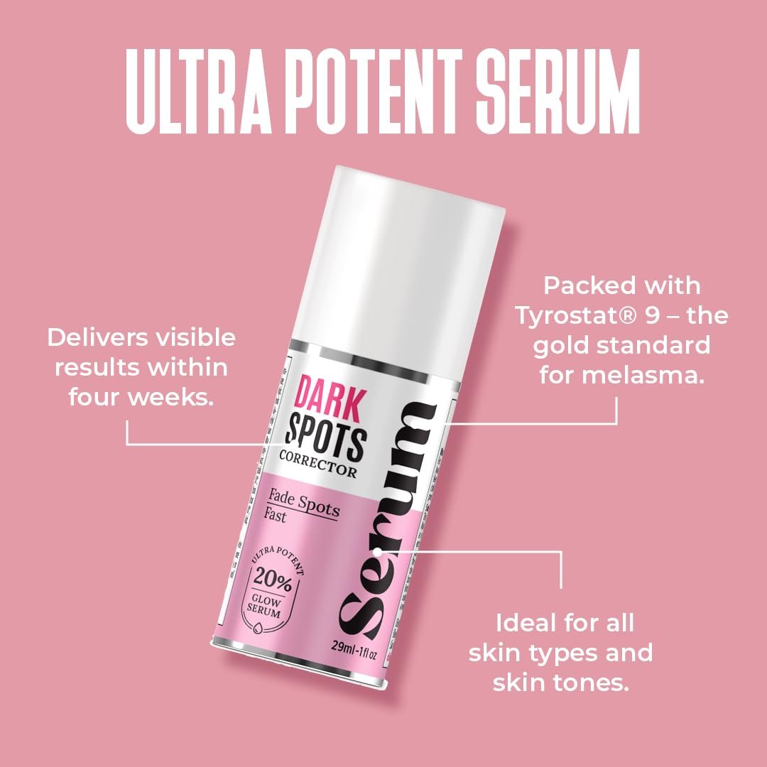 Dark Spot Corrector & Remover for Face - Stubborn Dark Spots Serum with Kojic Acid, Alpha Arbutin, Mulberry Extract - Brightening Discoloration Correcting Serum (1 Fl Oz) Avelisse
