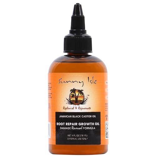 Sunny Isle Jamaican Black Castor Oil Root Repair Growth Oil - Nourishes Hair, Strengthens, Prevents Hair Loss - 4 oz - görsel 1
